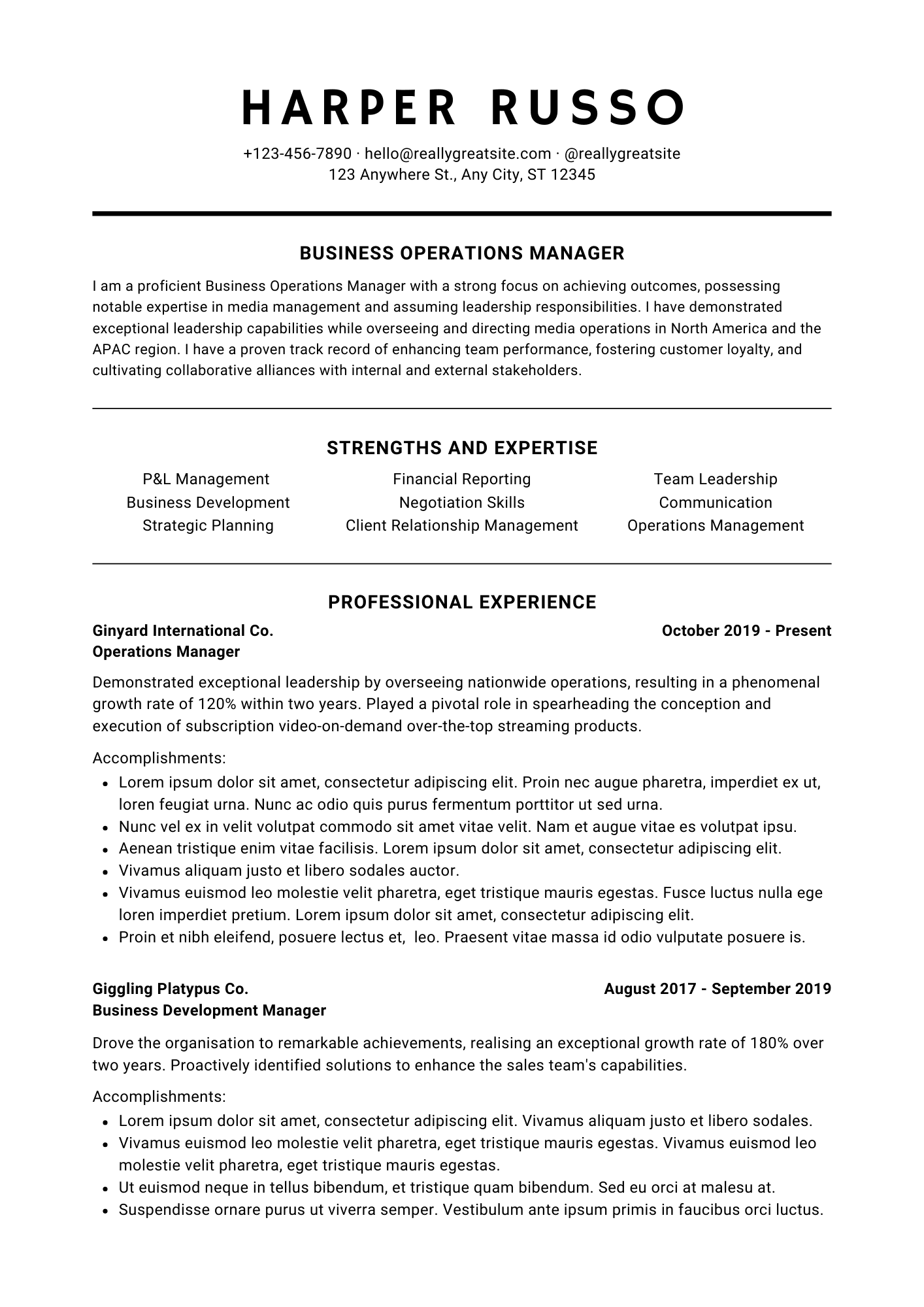 Resume template 4